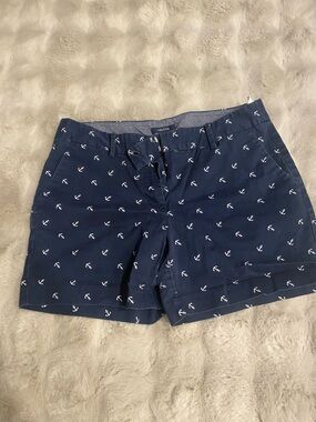 Nautica Women's Navy Anchor-Print Bermuda Shorts